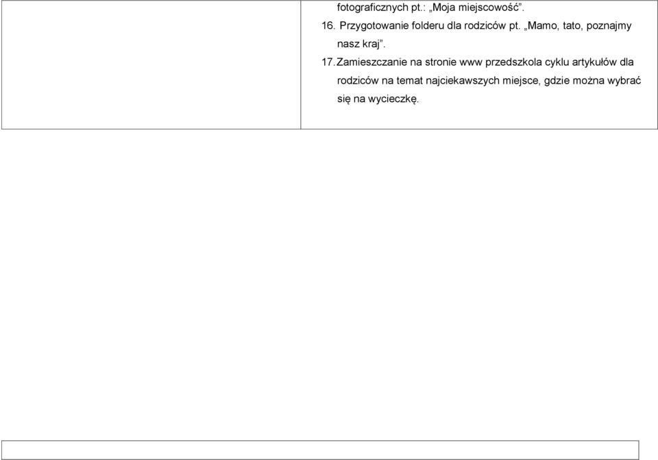 Mamo, tato, poznajmy nasz kraj. 17.