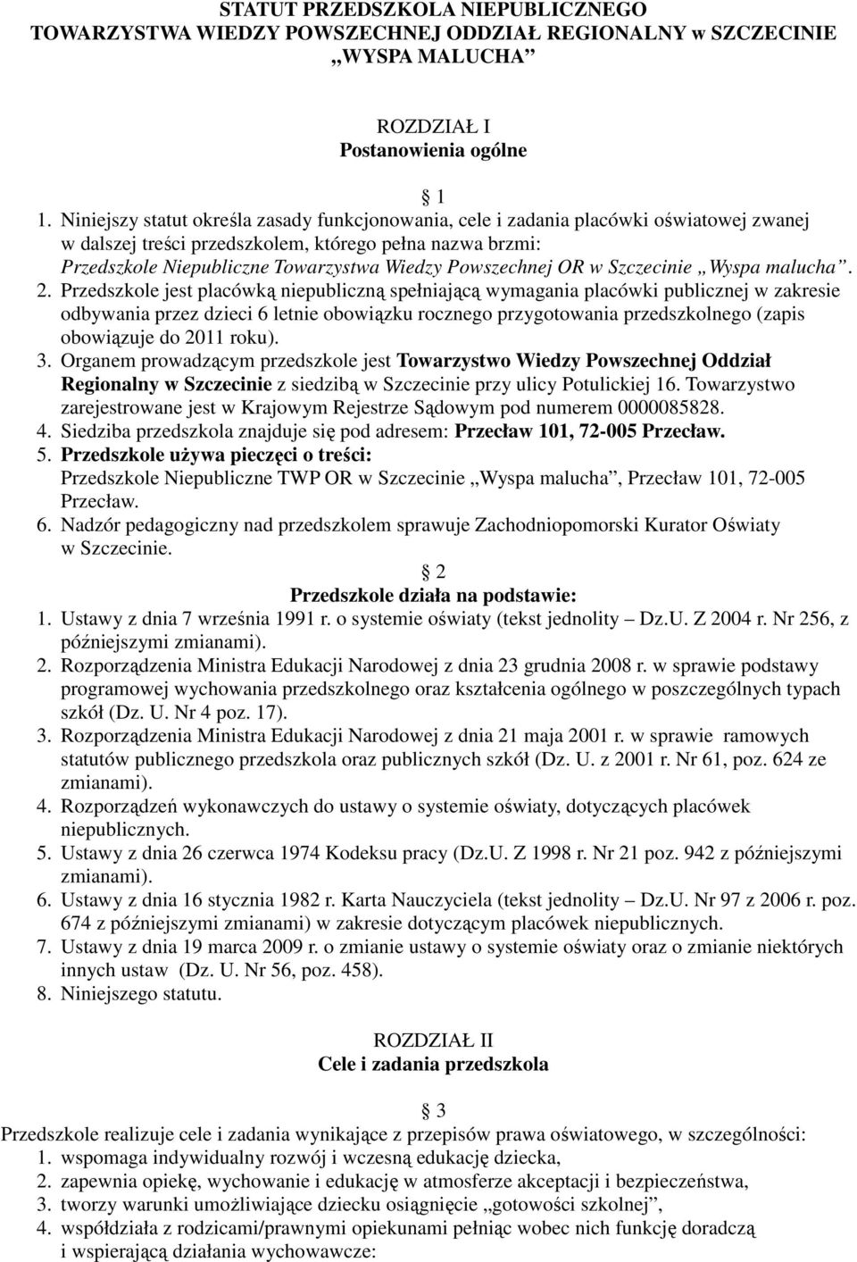 Powszechnej OR w Szczecinie Wyspa malucha. 2.