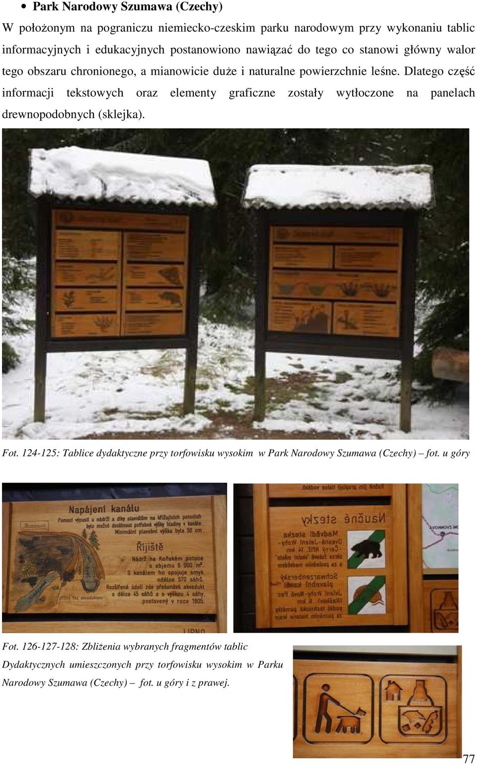 Dlatego część informacji tekstowych oraz elementy graficzne zostały wytłoczone na panelach drewnopodobnych (sklejka). Fot.