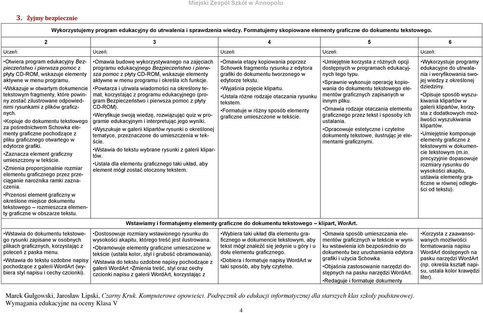 Wskazuje w otwartym dokumencie tekstowym fragmenty, które powinny zostać zilustrowane odpowiednimi rysunkami z plików graficznych.