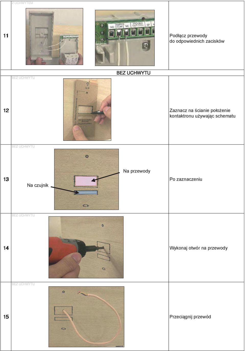 schematu 13 Na czujnik Na przewody Po zaznaczeniu