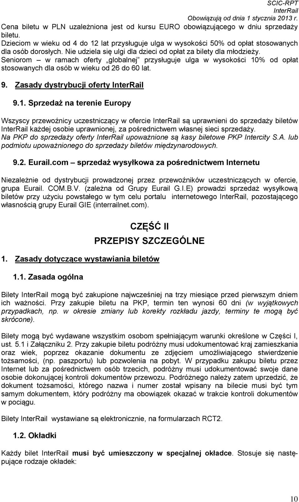 Zasady dystrybucji oferty 9.1.