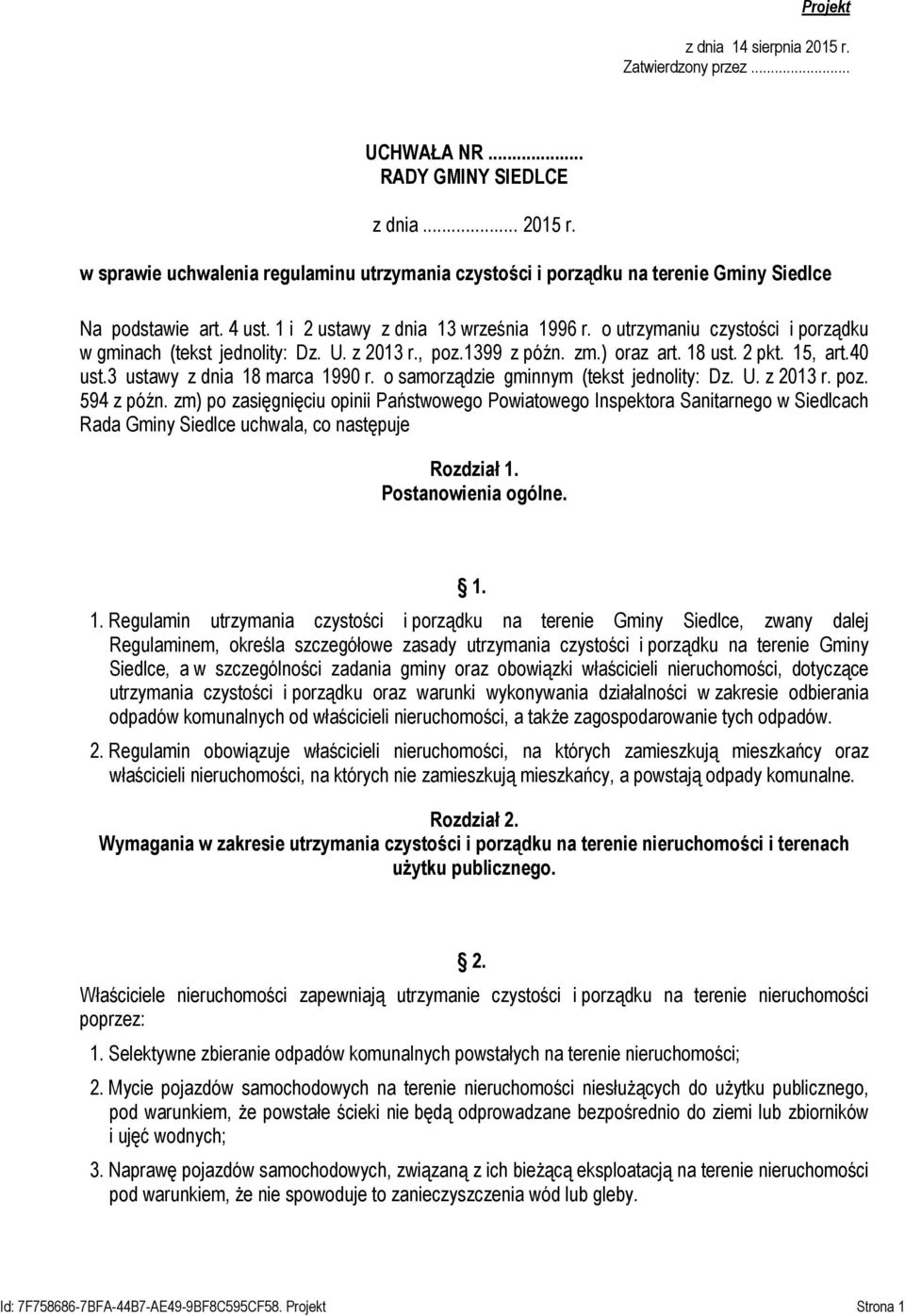 3 ustawy z dnia 18 marca 1990 r. o samorządzie gminnym (tekst jednolity: Dz. U. z 2013 r. poz. 594 z późn.