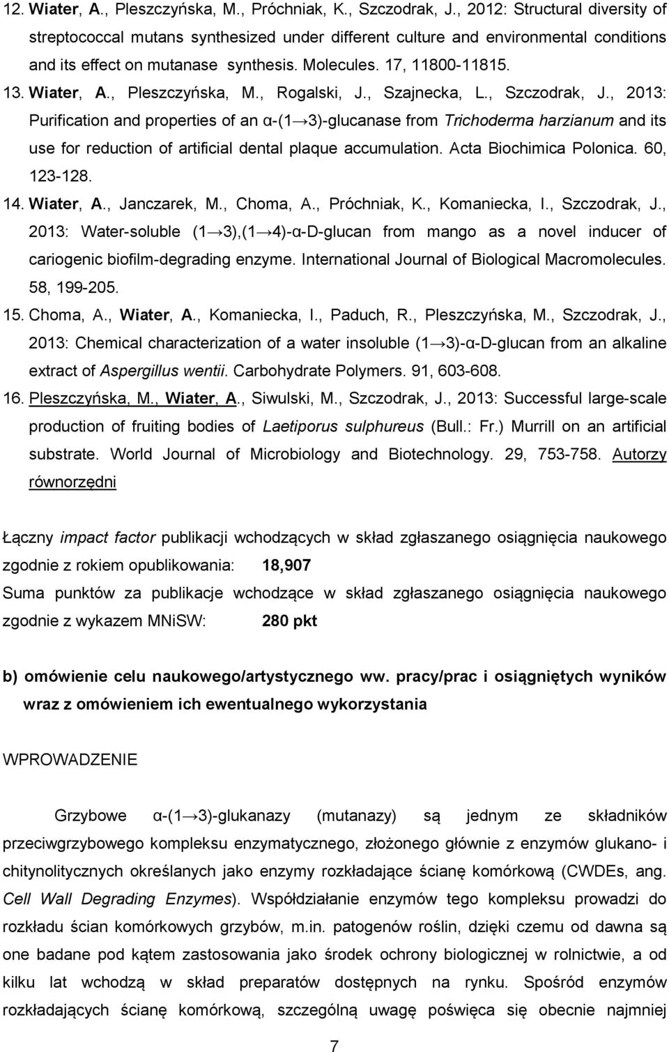 , Pleszczyńska, M., Rogalski, J., Szajnecka, L., Szczodrak, J.