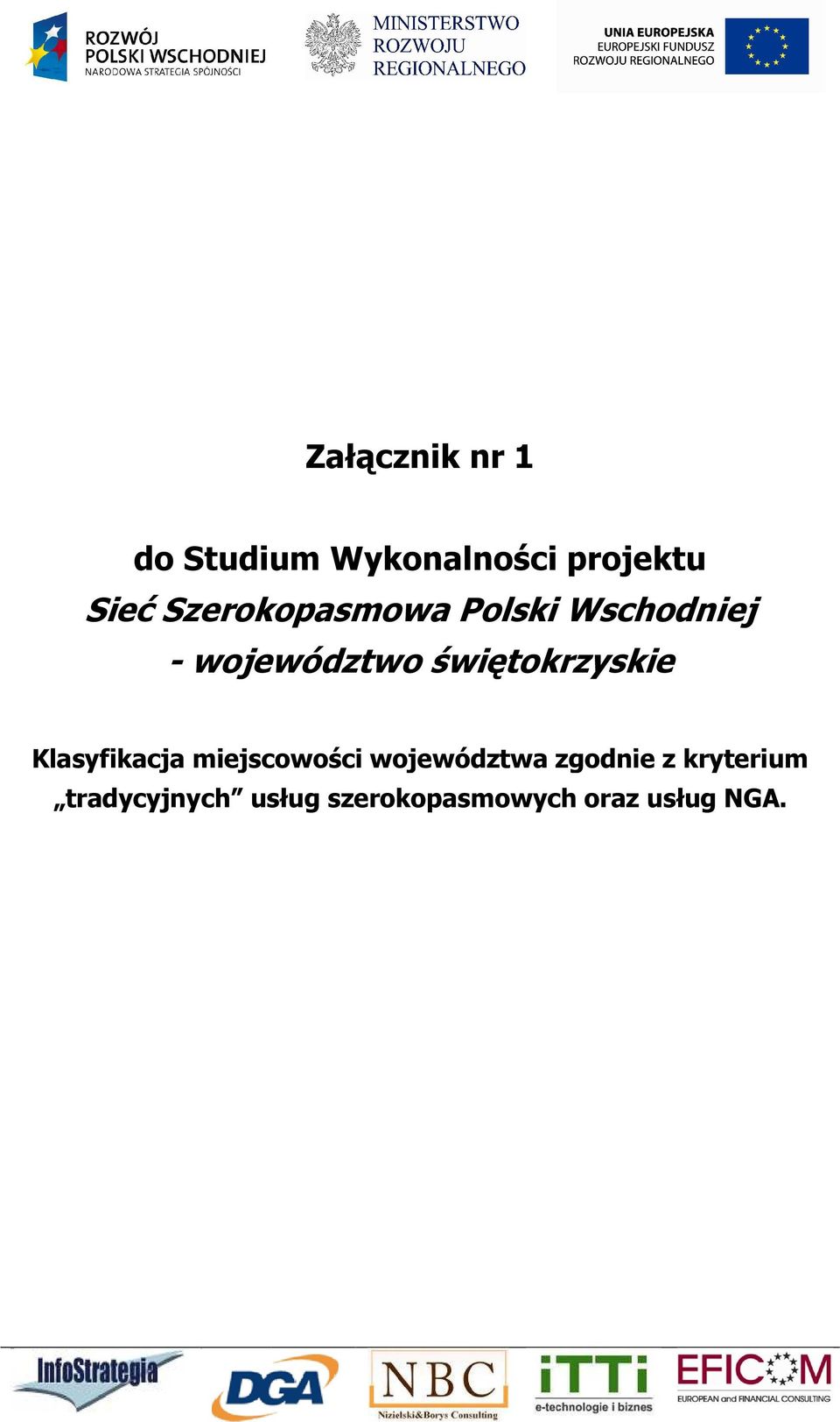 Klasyfikacja miejscoości ojeództa zgodnie z