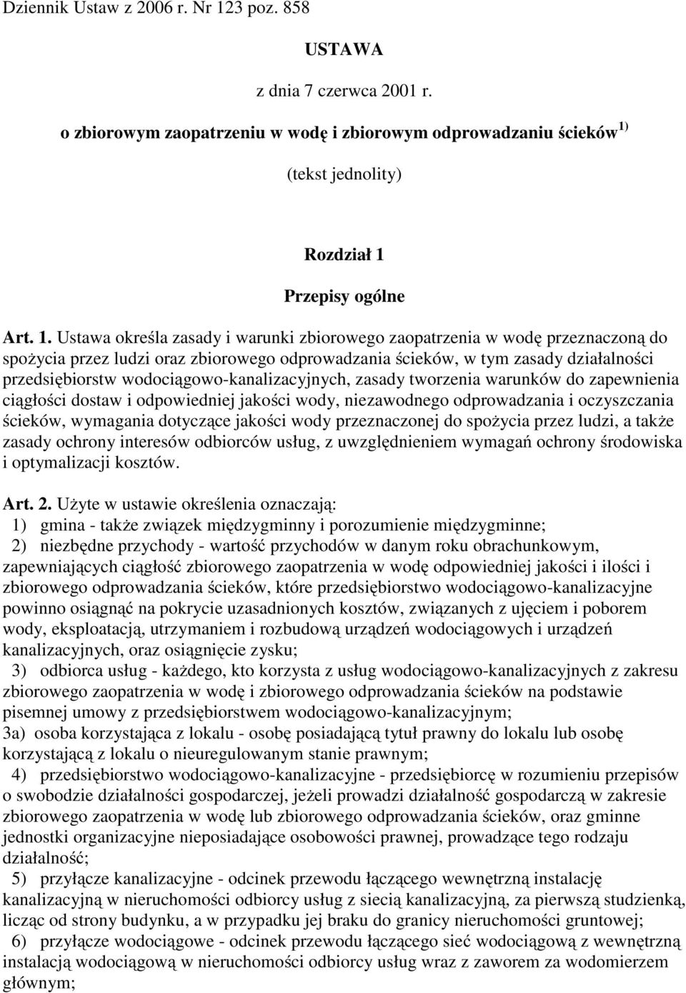 (tekst jednolity) Rozdział 1 