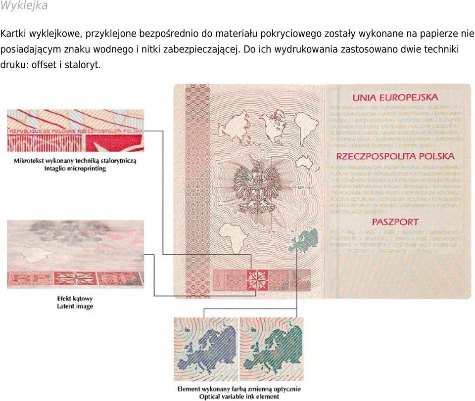 posiadającym znaku wodnego i nitki zabezpieczającej.