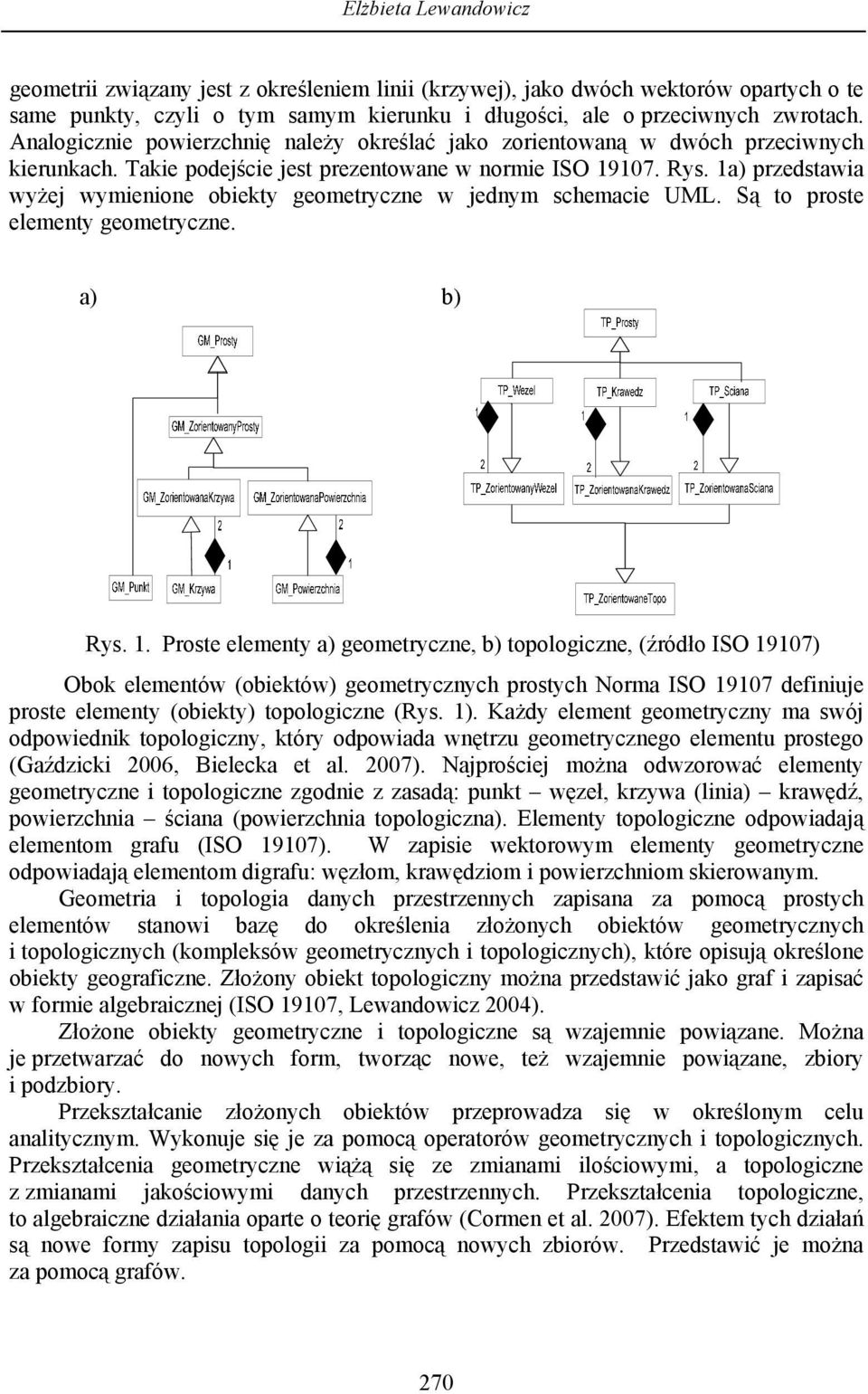 1a) przedstawia wyżej wymienione obiekty geometryczne w jednym schemacie UML. Są to proste elementy geometryczne. a) b) Rys. 1.
