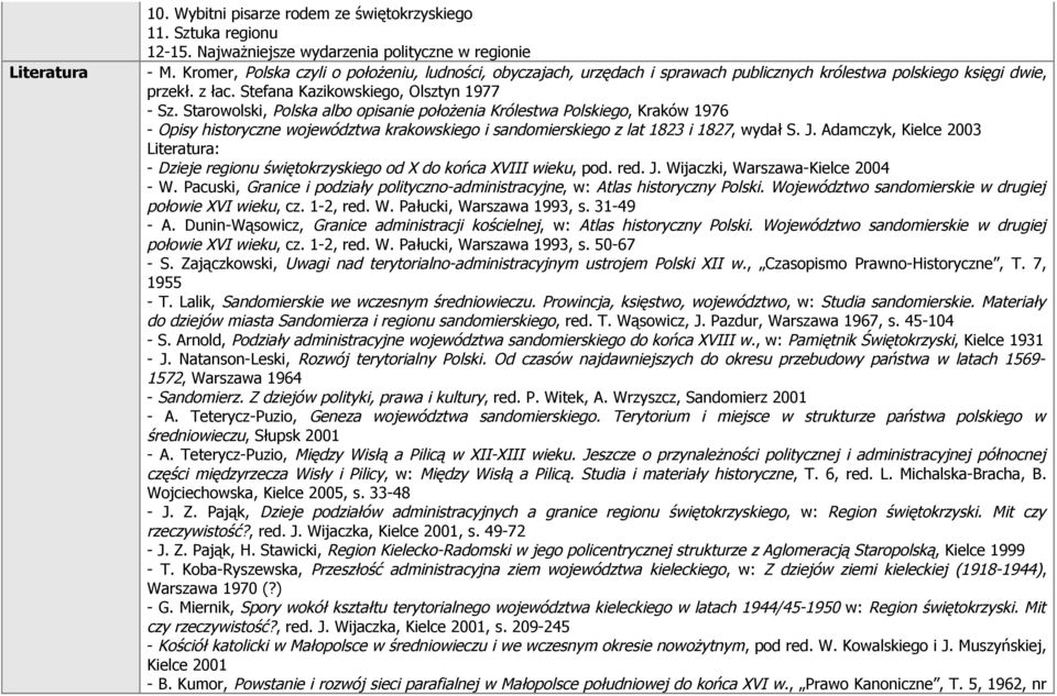 Starowolski, Polska albo opisanie położenia Królestwa Polskiego, Kraków 1976 - Opisy historyczne województwa krakowskiego i sandomierskiego z lat 1823 i 1827, wydał S. J.