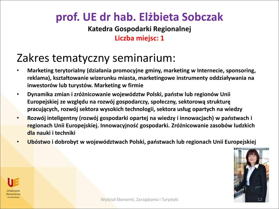 marketingowe instrumenty oddziaływania na inwestorów lub turystów.