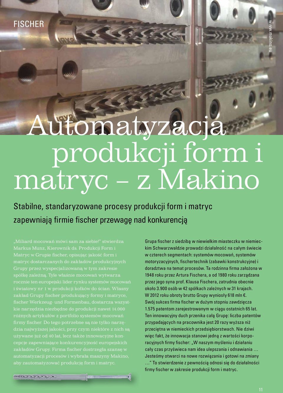 stwierdza Markus Munz, Kierownik ds.