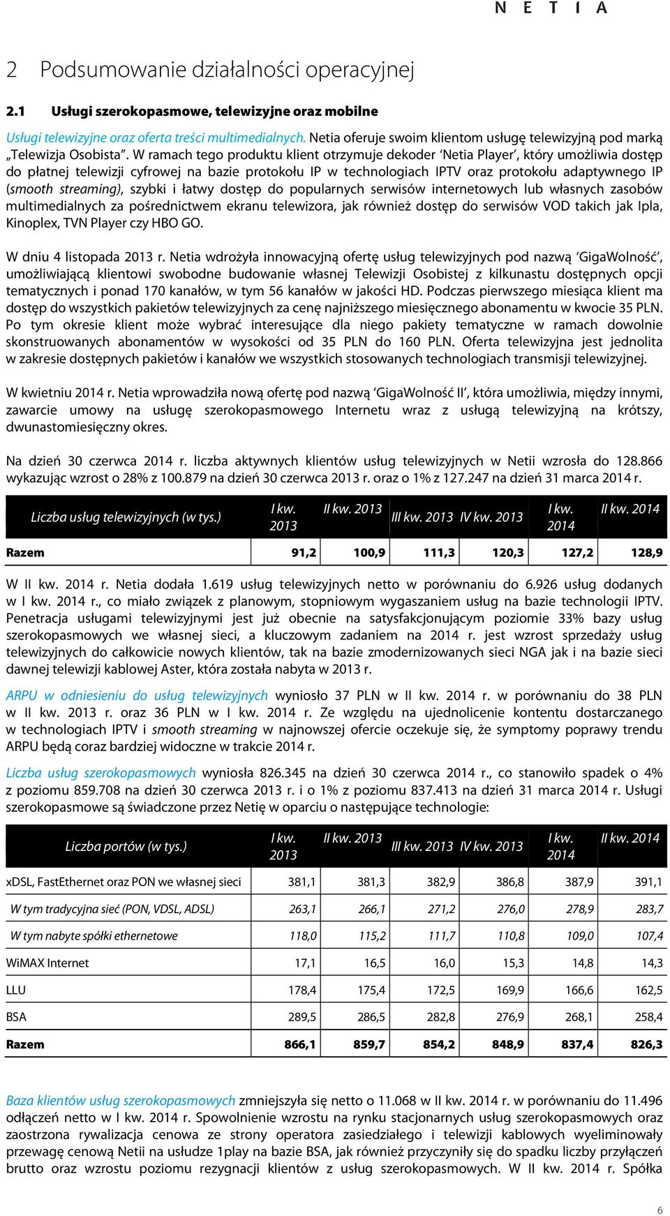 W ramach tego produktu klient otrzymuje dekoder Netia Player, który umożliwia dostęp do płatnej telewizji cyfrowej na bazie protokołu IP w technologiach IPTV oraz protokołu adaptywnego IP (smooth