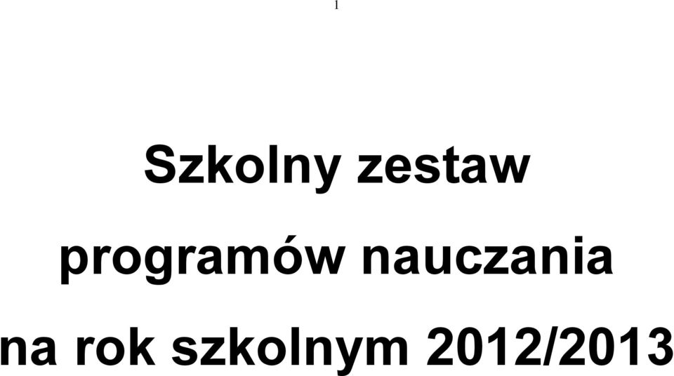 programów