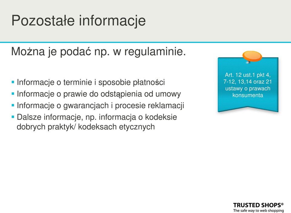 umowy Informacje o gwarancjach i procesie reklamacji Dalsze informacje, np.