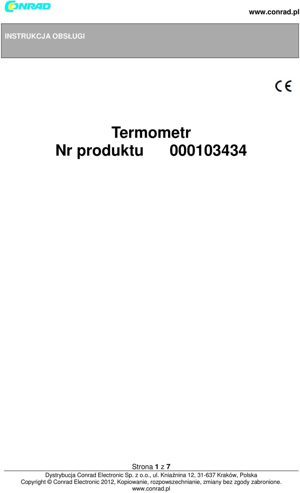 Termometr Nr