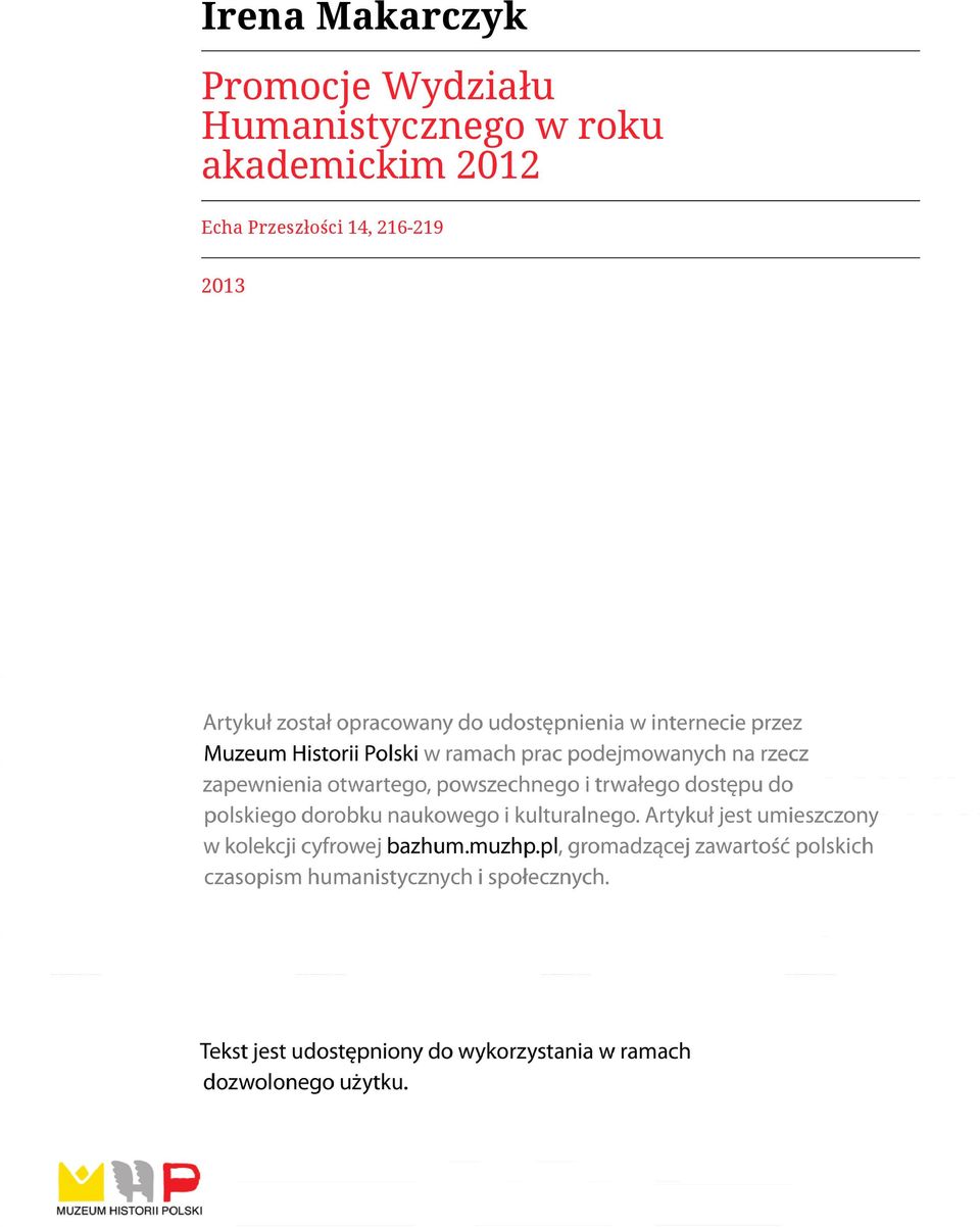 roku akademickim 2012 Echa
