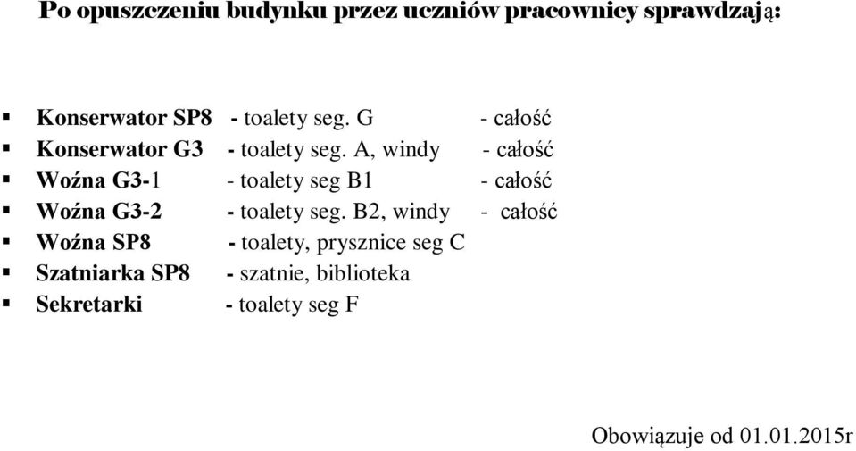 A, windy - całość Woźna G3-1 - toalety seg B1 - całość Woźna G3-2 - toalety seg.