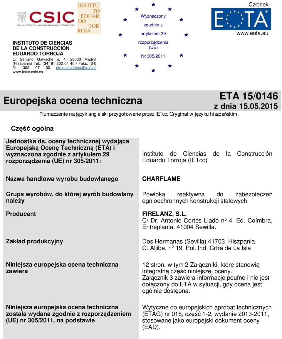 Orygina w j zyku hiszpa skim. Cz ogólna Jednostka ds.