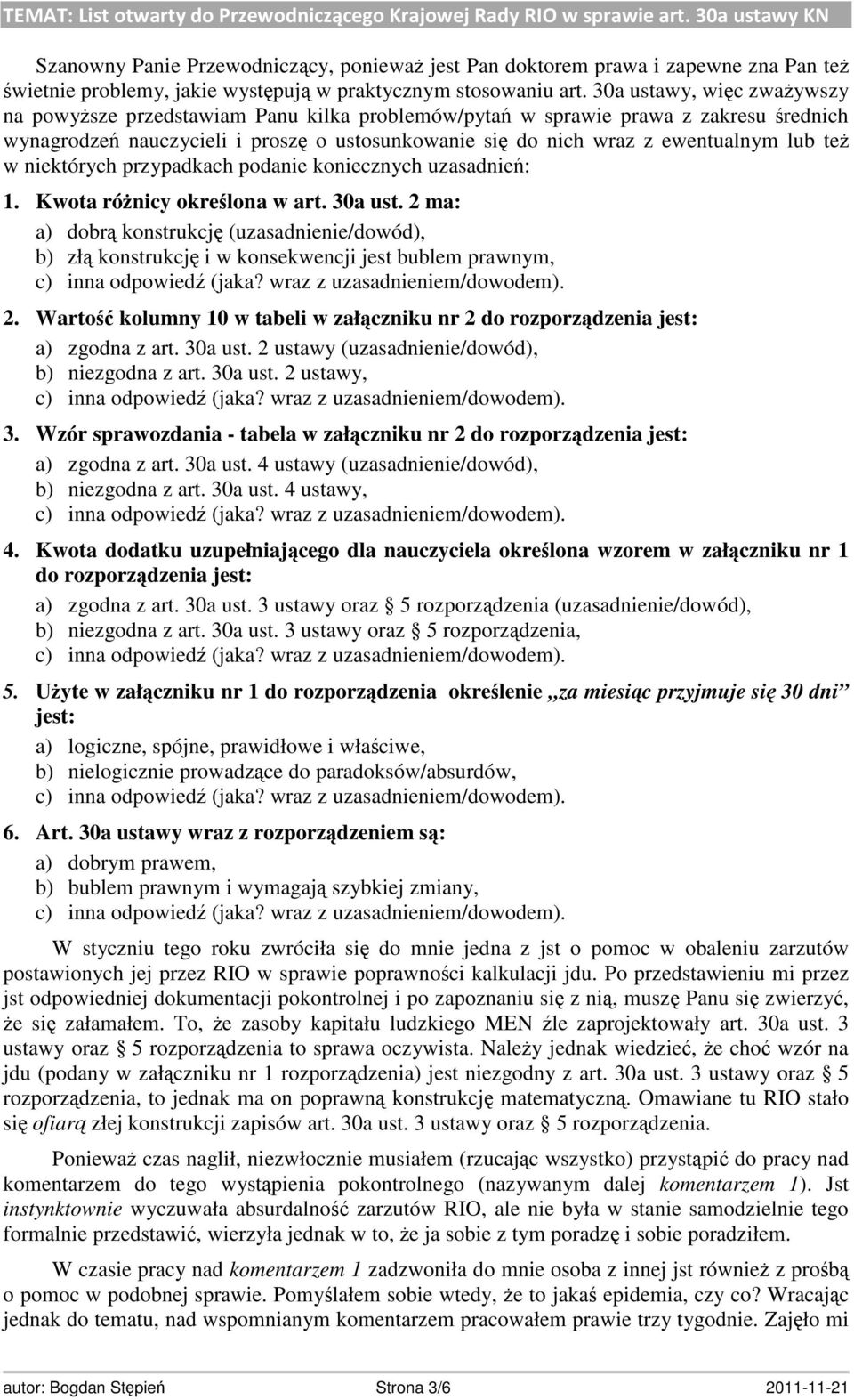 też w niektórych przypadkach podanie koniecznych uzasadnień: 1. Kwota różnicy określona w art. 30a ust.