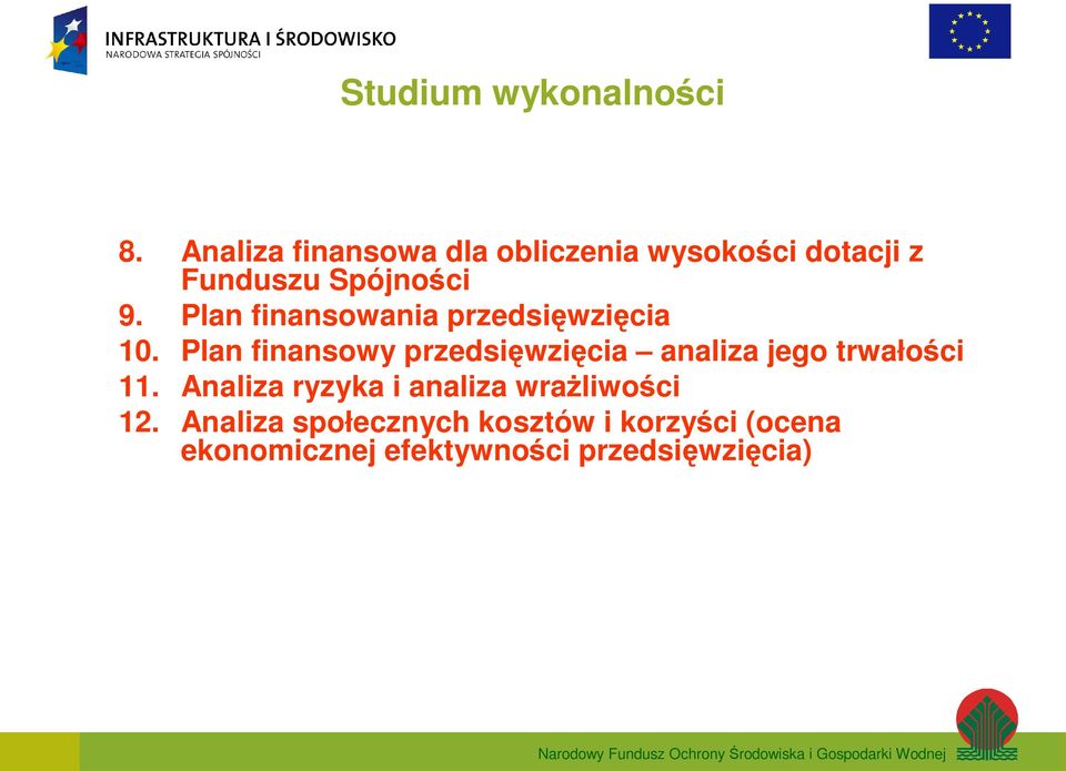 Plan finansowania przedsięwzięcia 10.