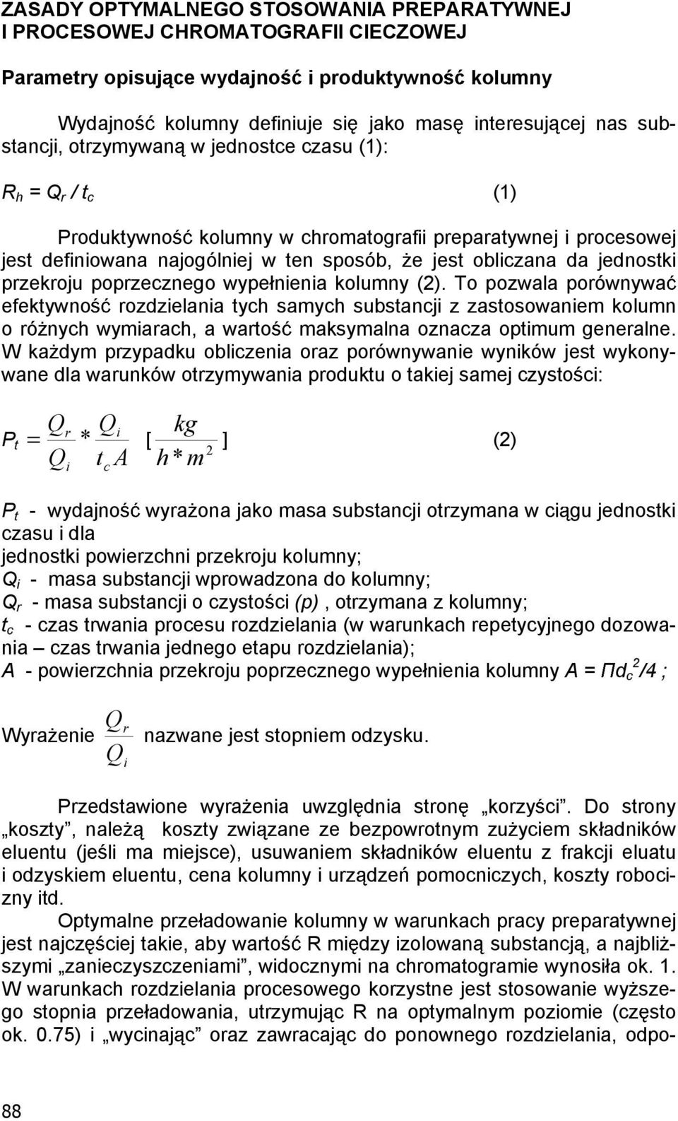 przekroju poprzecznego wype nienia kolumny (2).