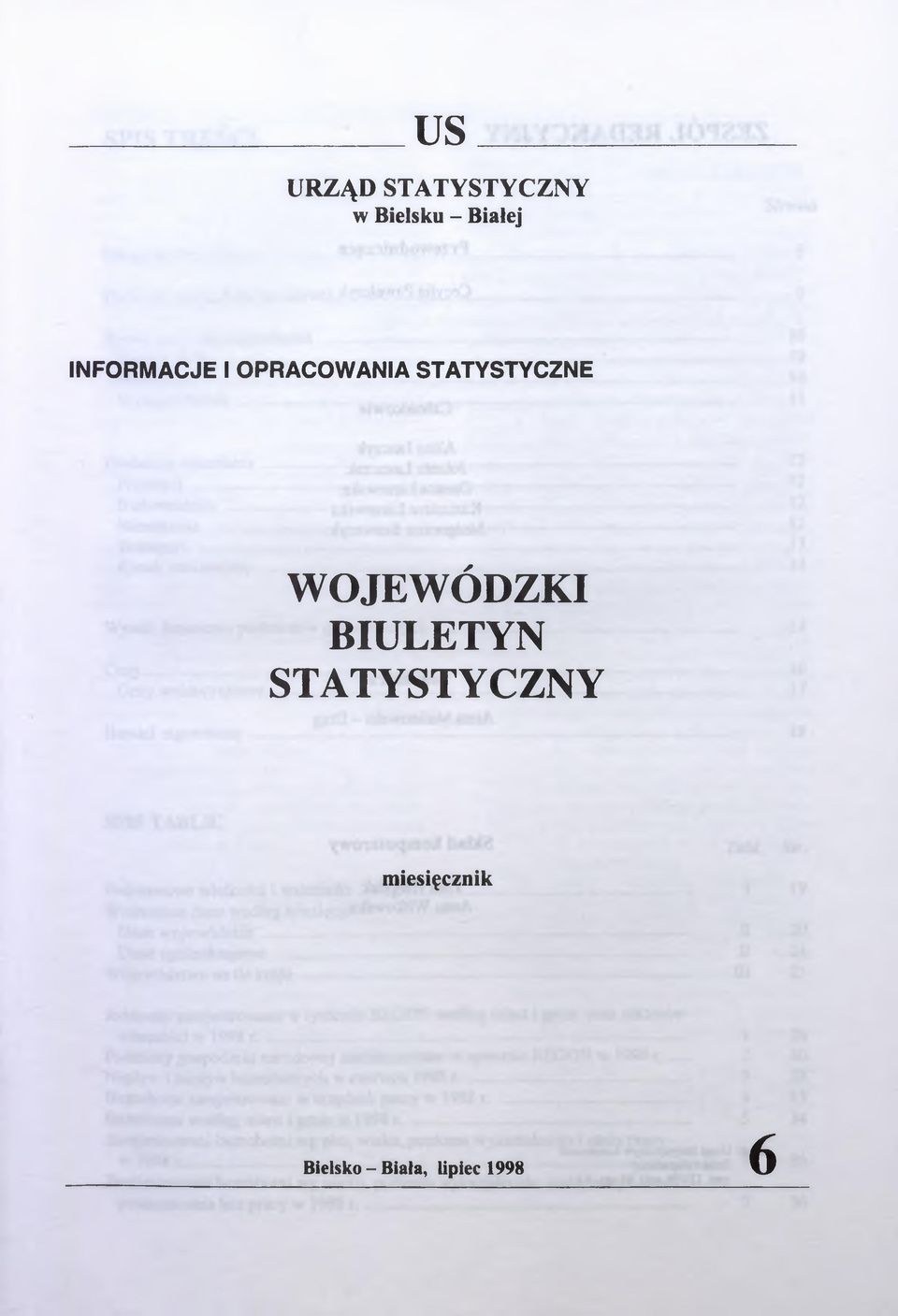STATYSTYCZNE WOJEWÓDZKI BIULETYN