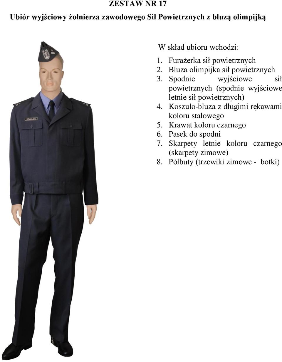 Spodnie wyjściowe sił powietrznych (spodnie wyjściowe letnie sił powietrznych) 4.