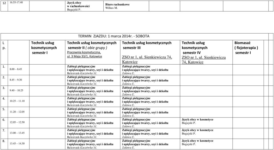 Katowice II ZSO nr 1, ul Sienkiewicza 74, Katowice V ZSO nr 1, ul