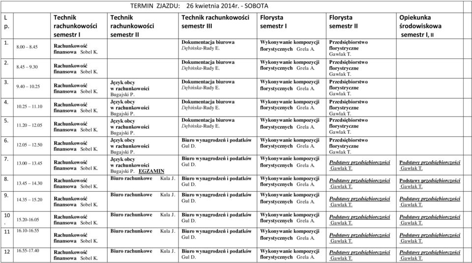 130 135 1520 I w w w w w EGZAMIN II I