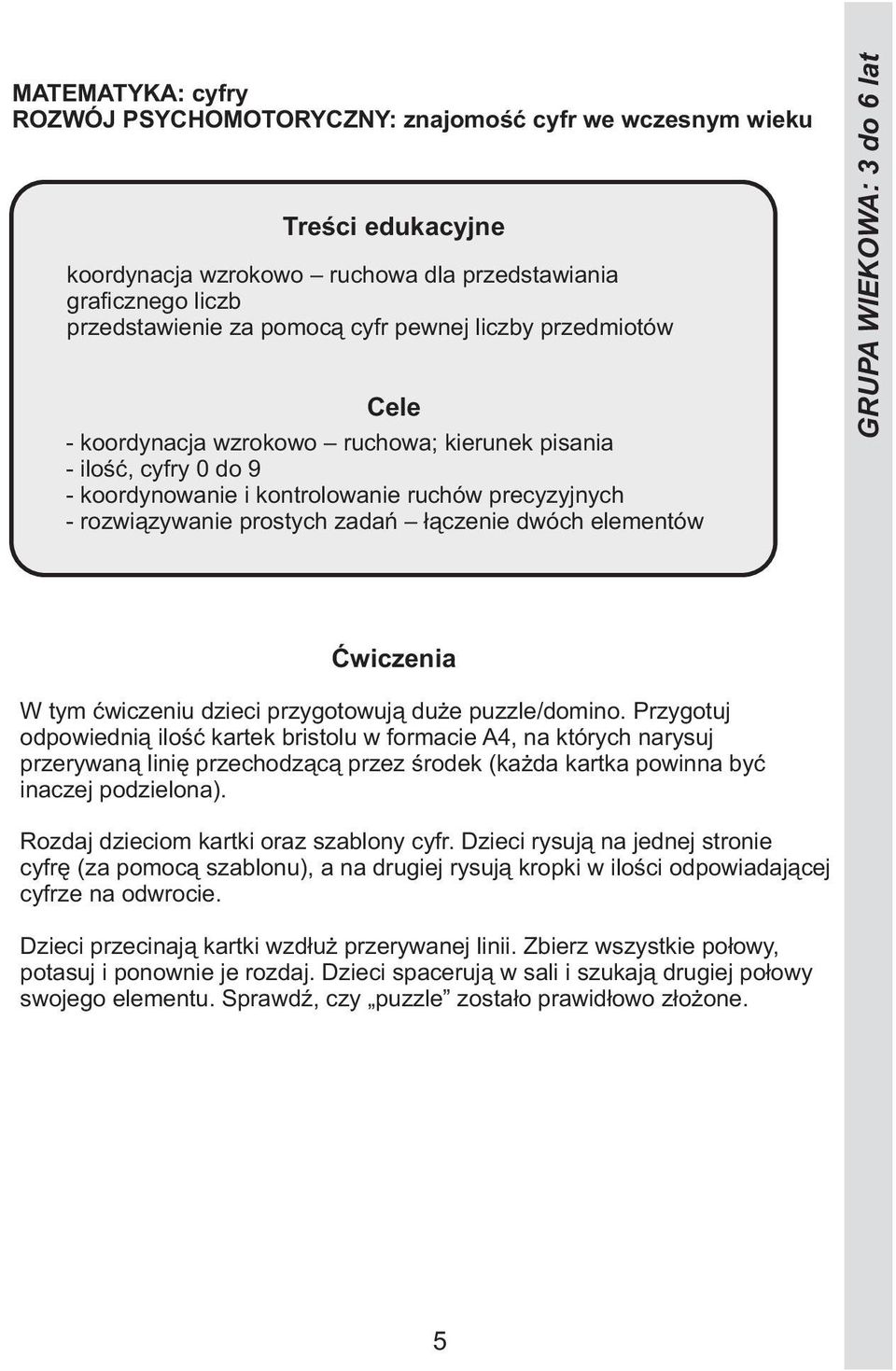 Przygotuj odpowiednią ilość kartek bristolu w formacie A4, na których narysuj przerywaną linię przechodzącą przez środek (każda kartka powinna być inaczej podzielona).