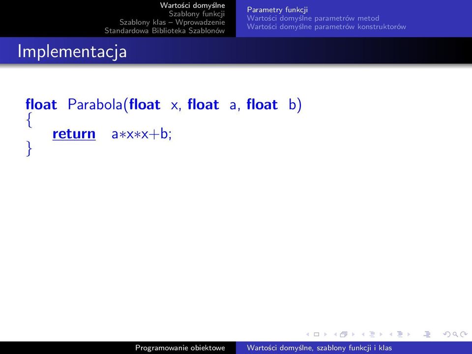 Parabola(float x,