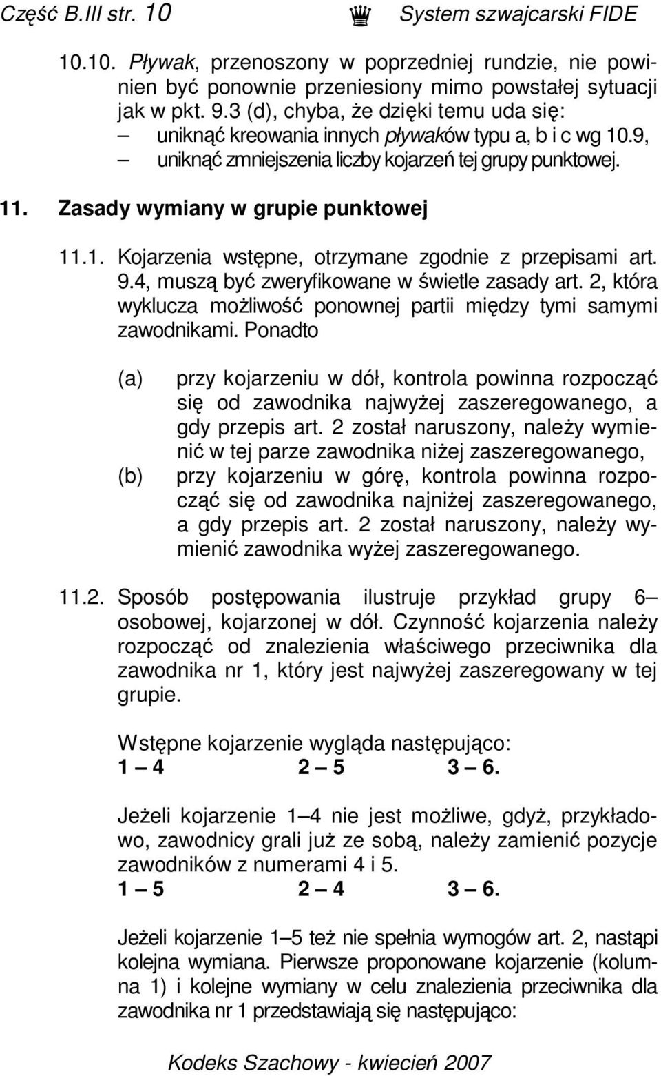 kojarzenie części 1, jeśli