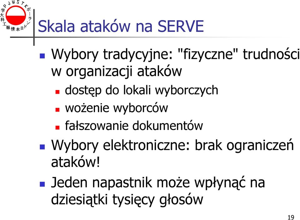 fałszowanie dokumentów Wybory elektroniczne: brak ograniczeń