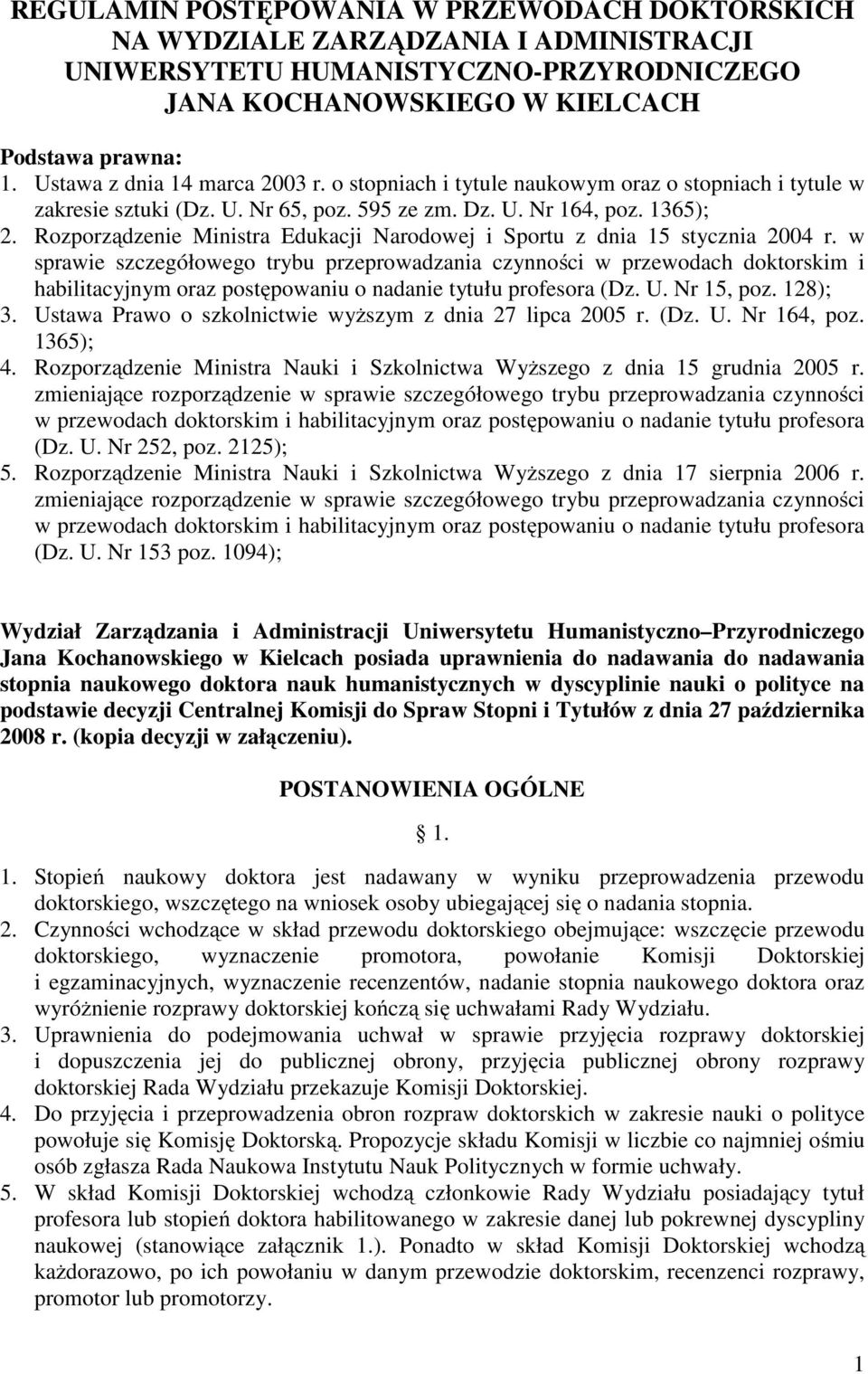 Rozporządzenie Ministra Edukacji Narodowej i Sportu z dnia 15 stycznia 2004 r.