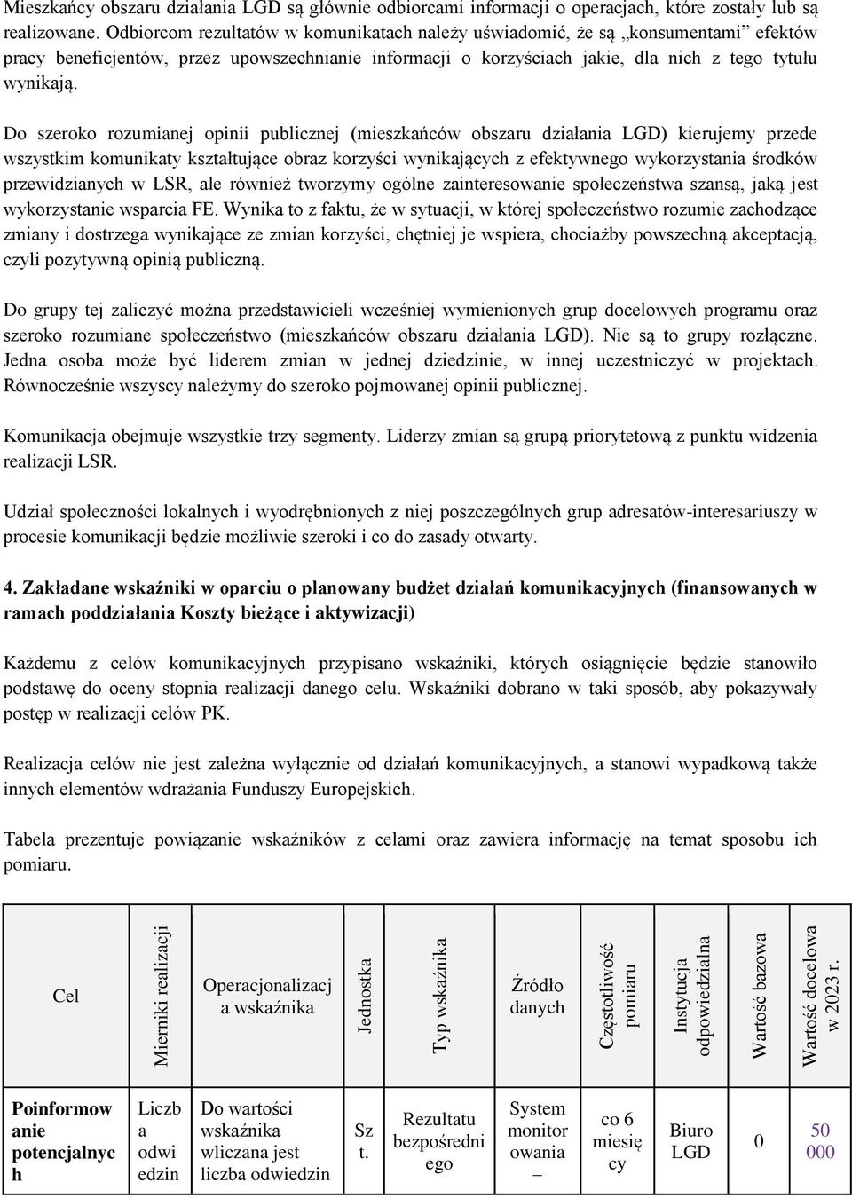 Odbiorcom rezulttów w komuniktch nleży uświdomić, że są konsumentmi efektów prcy beneficjentów, przez upowszechninie informcji o korzyścich jkie, dl nich z t tytułu wynikją.