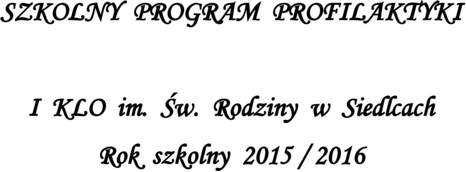 Św. Rodziny w