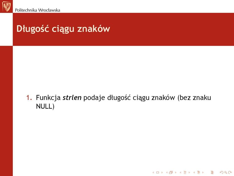 podaje długość ciągu