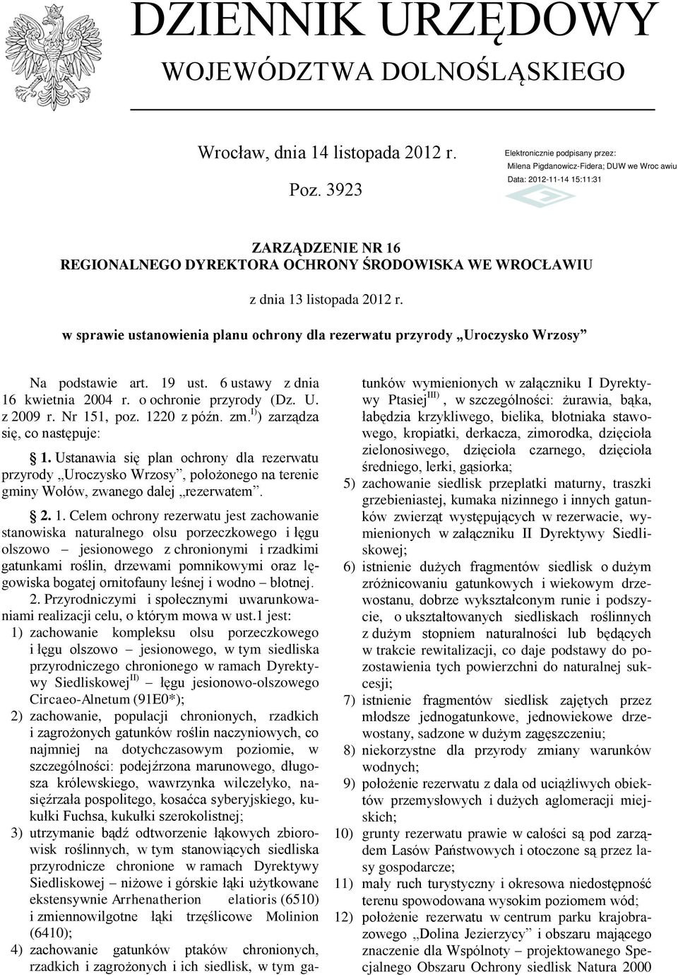 1220 z późn. zm. I) ) zarządza się, co następuje: 1.