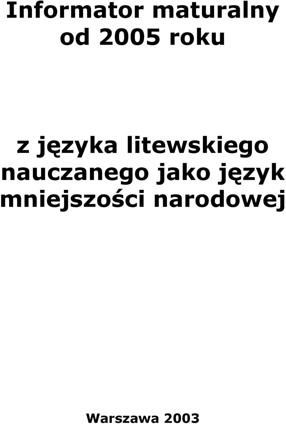 litewskiego nauczanego jako