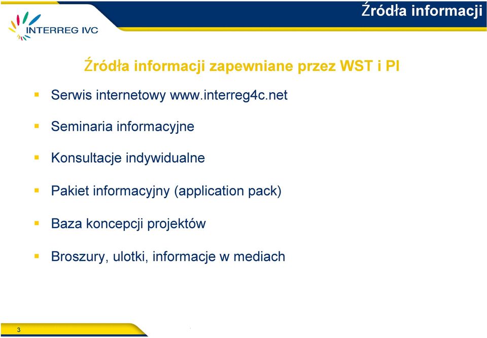 net Seminaria informacyjne Konsultacje indywidualne Pakiet