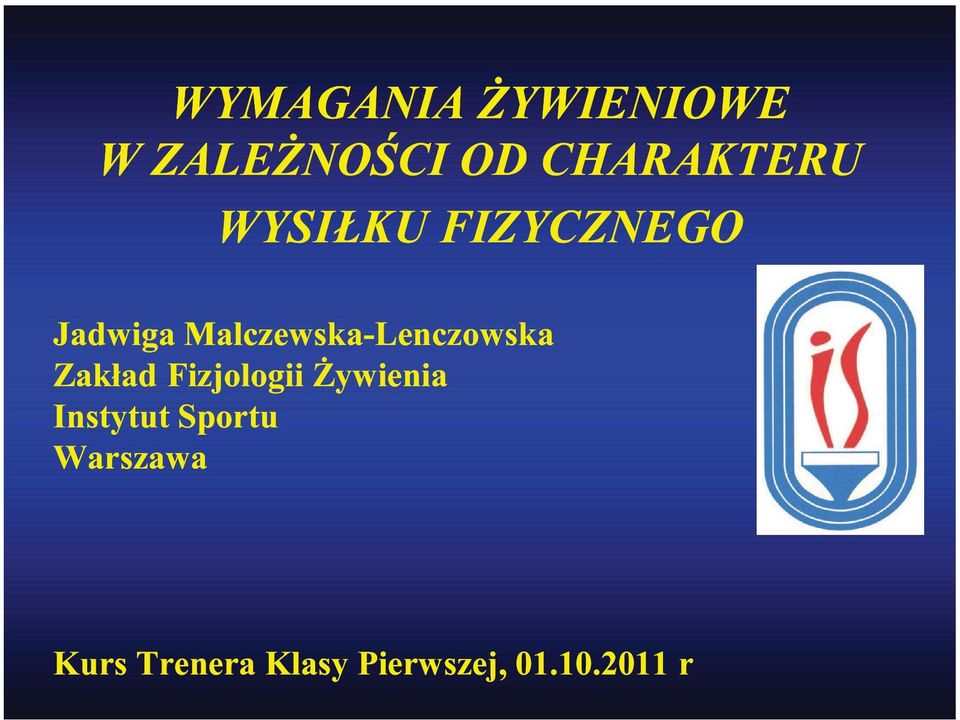 Malczewska-Lenczowska Zakład Fizjologii