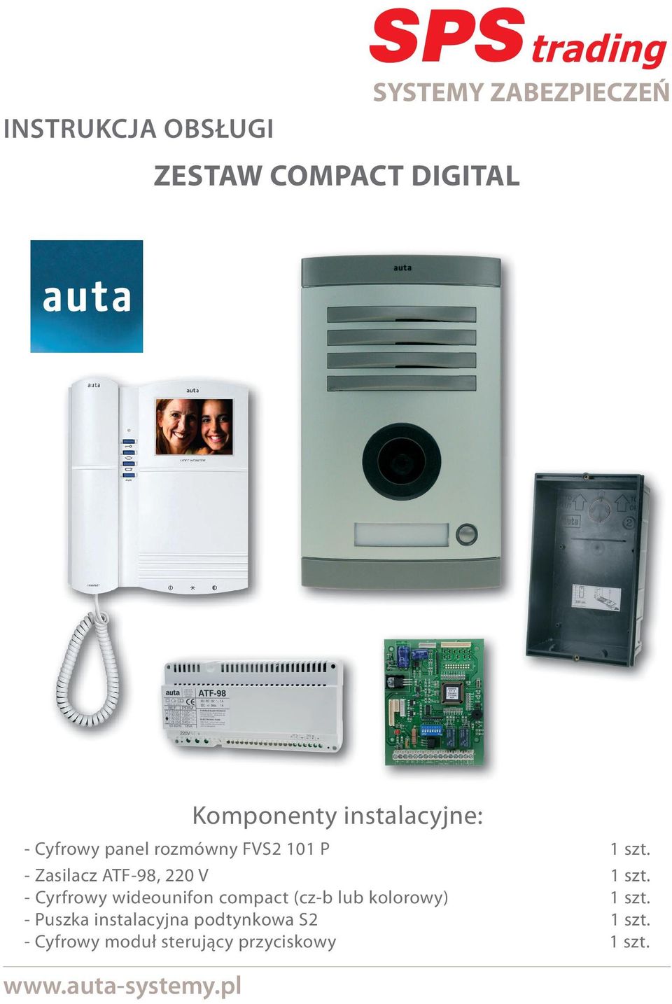 rozmówny FVS2 101 P - Zasilacz ATF-98, 220 V - Cyrfrowy wideounifon compact (cz-b