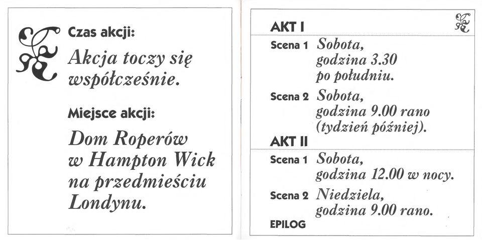 b.ota ~.... godzina 3.30 po południu. Scena 2 Sobota, godzina 9.