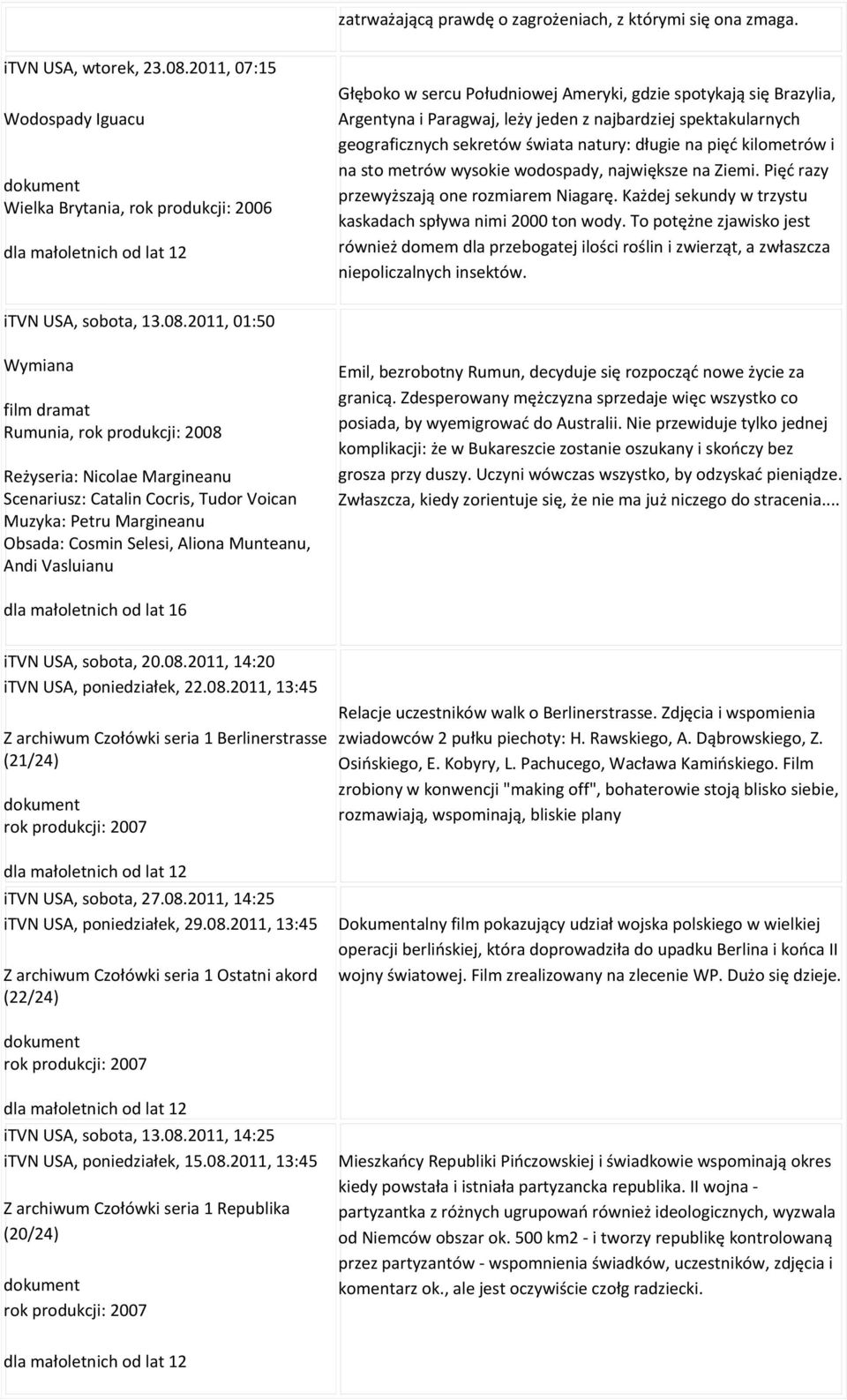 geograficznych sekretów świata natury: długie na pięć kilometrów i na sto metrów wysokie wodospady, największe na Ziemi. Pięć razy przewyższają one rozmiarem Niagarę.