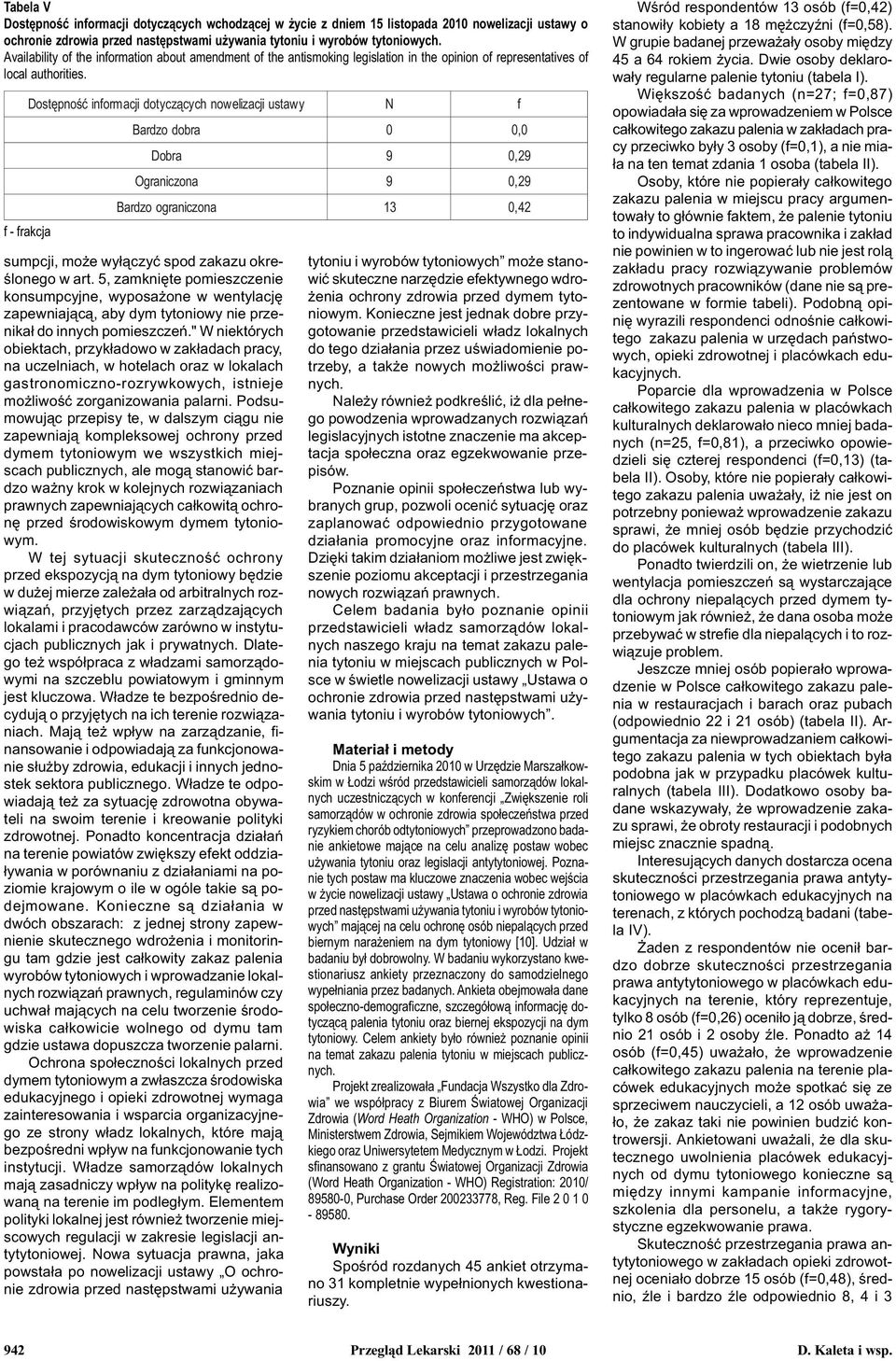 Dostêpnoœæ informacji dotycz¹cych nowelizacji ustawy N f dobra, Dobra 9,9 Ograniczona 9,9 ograniczona,4 sumpcji, mo e wy³¹czyæ spod zakazu okreœlonego w art.