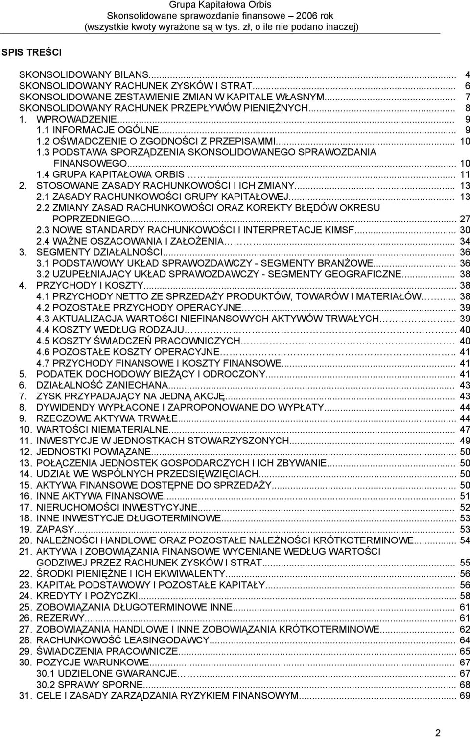 STOSOWANE ZASADY RACHUNKOWOŚCI I ICH ZMIANY... 2.1 ZASADY RACHUNKOWOŚCI GRUPY KAPITAŁOWEJ... 2.2 ZMIANY ZASAD RACHUNKOWOŚCI ORAZ KOREKTY BŁĘDÓW OKRESU POPRZEDNIEGO... 2.3 NOWE STANDARDY RACHUNKOWOŚCI I INTERPRETACJE KIMSF.