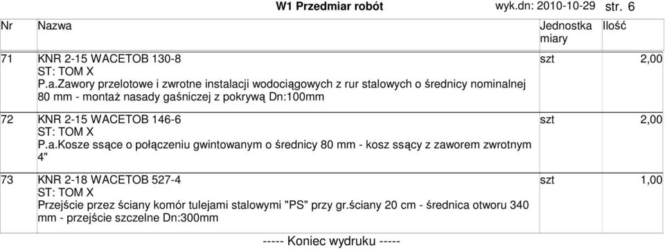 y 71 KNR 2-15 WACETOB 130-8 P.a.