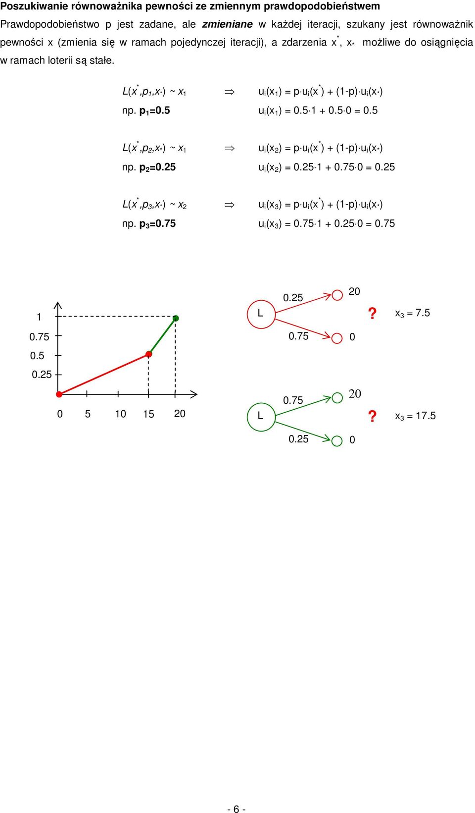 (x *,p,x * ) ~ x u i (x ) = p u i (x * ) + (-p) u i (x * ) np.