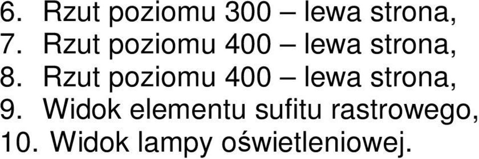 Rzut poziomu 400 lewa strona, 9.