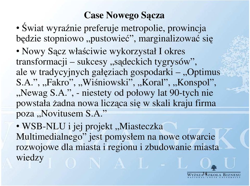 , Fakro, Wiśniowski, Koral, Konspol, Newag S.A.